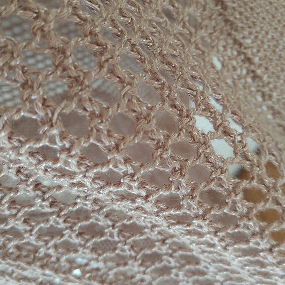 Hi-low Beige Sweater, Open Stitch - Picture 6 of 7